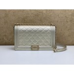 CHANEL BOY NEW MEDIUM IN PERFORATED LEATHER